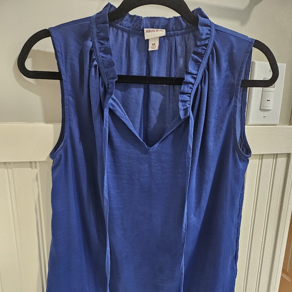 Merona Royal Blue Top Womens Size XS